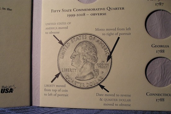 50-Pack Blank Blue Quarter Coin Folders – Holds $10 In Quarters – Heavy Card Stock – Sterling Gifts